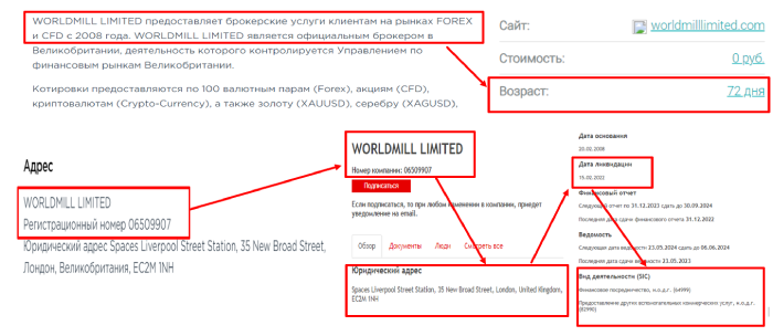 WORLDMILL LIMITED (worldmilllimited.com) лжеброкер! Отзыв Telltrue